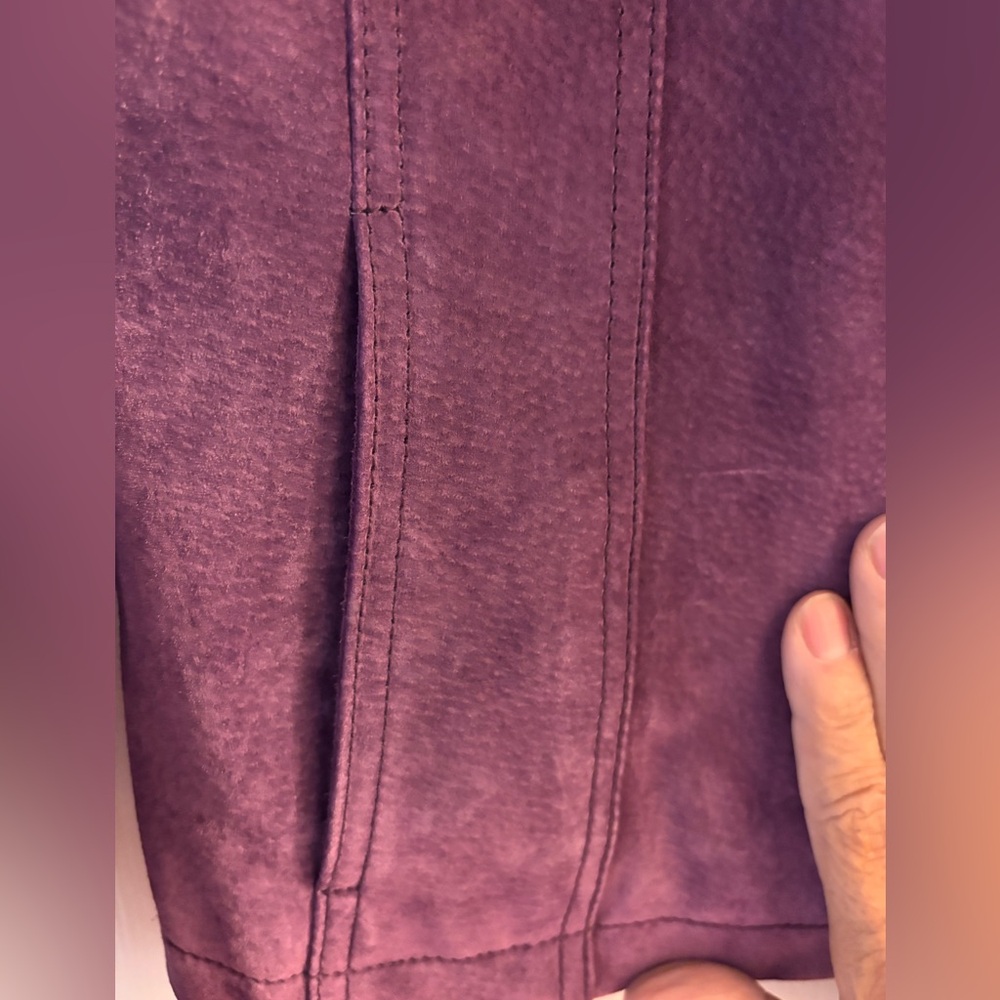 Coldwater Creek Deep Purple Suede Jacket - Picture 4 of 4
